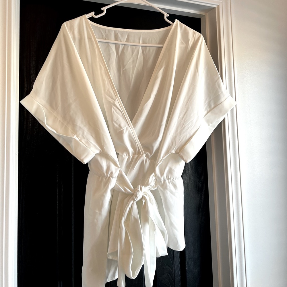 Shein tie front blouse